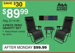 Dunham's Sports WORLD FAMOUS SPORTS 3-PIECE ZERO GRAVITY SET offer