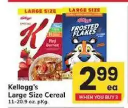 Safeway Kellogg's Large Size Cereal offer