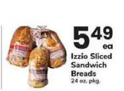 Safeway Izzio Sliced Sandwich Breads offer