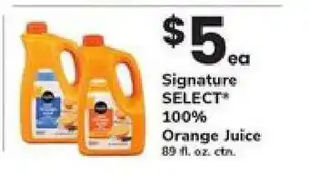 Safeway Signature Select Orange Juice offer
