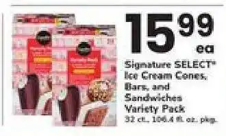 Safeway Signature SELECT Ice Cream Variety Pack offer