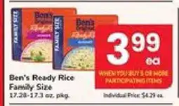 Safeway Ben's Ready Rice Family Size offer