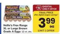 Safeway Nellie's Free Range XL or Large Brown Grade A Eggs offer