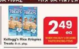 Safeway Kellogg's Rice Krispies Treats offer