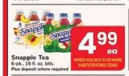 Safeway Snapple Tea offer