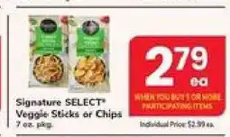 Safeway Signature SELECT Veggie Sticks or Chips offer