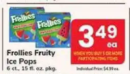 Safeway Frolics Fruity Ice Pops offer