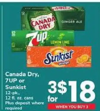 Safeway Canada Dry, 7UP or Sunkist offer