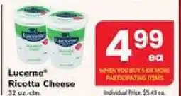 Safeway Lucerne Ricotta Cheese offer