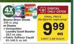 Safeway Bounce Dryer Sheets or Downy Unstopables Laundry Scent Booster offer