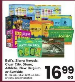 Safeway Bell's, Sierra Nevada, Cigar City, Stone, Athletic, New Belgium or Surfside offer