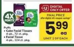 Safeway Puffs Facial Tissues offer