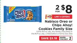 ShopRite Nabisco Oreo or Chips Ahoy! Cookies Family Size offer