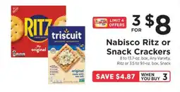 ShopRite Nabisco Ritz or Snack Crackers offer