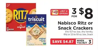 ShopRite Nabisco Ritz or Snack Crackers offer