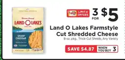 ShopRite Land O Lakes Farmstyle Cut Shredded Cheese offer