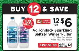 ShopRite Adirondack Sparkling Seltzer Water 1-Liter offer
