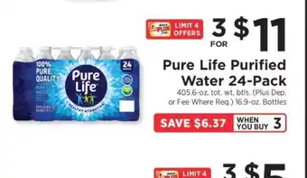ShopRite Pure Life Purified Water 24-Pack offer