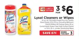 ShopRite Lysol Cleaners or wipes offer