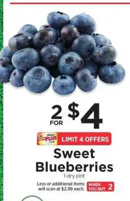 ShopRite Sweet Blueberries offer