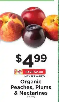 ShopRite Organic Peaches, Plums & Nectarines offer
