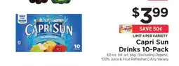 ShopRite Capri Sun Drinks 10-Pack offer