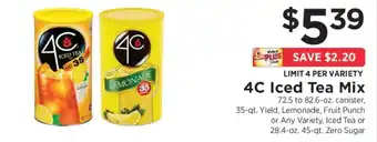 ShopRite 4C Iced Tea Mix offer