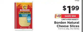 ShopRite Borden Natural Cheese Slices offer
