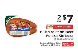 ShopRite Hillshire Farm Beef Polska Kielbasa offer