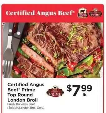 ShopRite Certified Angus Beef Prime Top Round London Broil offer
