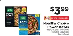 ShopRite Healthy Choice Power Bowls offer