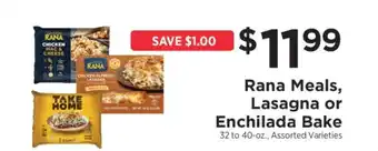 ShopRite Rana Meals, Lasagna or Enchilada Bake offer