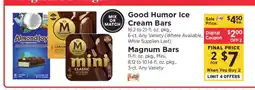 ShopRite Good Humor Ice Cream Bars / Magnum Bars offer