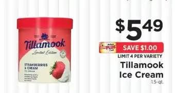 ShopRite Tillamook Ice Cream offer