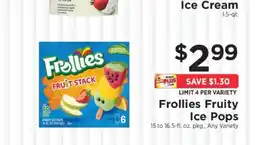 ShopRite Frollies Fruity Ice Pops offer