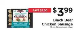 ShopRite Black Bear Chicken Sausage offer