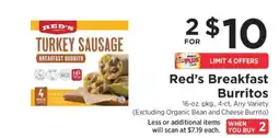 ShopRite Red's Breakfast Burritos offer