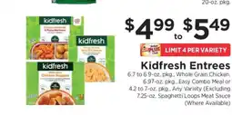 ShopRite Kidfresh EntrΓ©es offer
