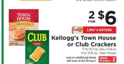 ShopRite Kellogg’s Town House or Club Crackers offer