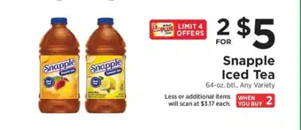ShopRite Snapple Iced Tea offer