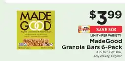 ShopRite MadeGood Granola Bars 6-Pack offer