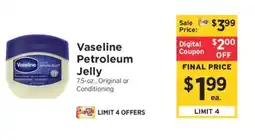 ShopRite Vaseline Petroleum Jelly offer