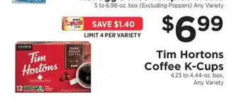 ShopRite Tim Hortons Coffee K-Cups offer