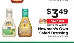 ShopRite Newman's Own Salad Dressing offer