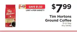 ShopRite Tim Hortons Ground Coffee offer