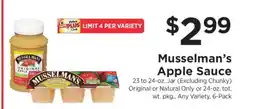 ShopRite Musselman's Apple Sauce offer
