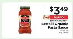 ShopRite Bertolli Organic Pasta Sauce offer