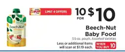 ShopRite Beech-Nut Baby Food offer