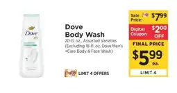 ShopRite Dove Body Wash offer