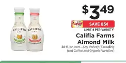 ShopRite Califia Farms Almond Milk offer